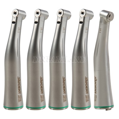 5 pcs Dental 4:1 LED Contra Angle Winkelstück Handstück Inneres Wasser Grün