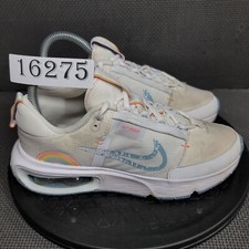 Nike Air Max Interlock SE Shoes Youth Sz 4 White Gray Athletic Trainers Sneakers