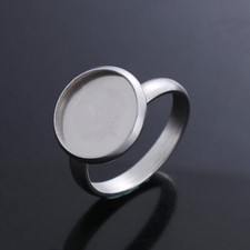 1 pc. 304 Stainless Steel Cabochon Setting Bezel RING bases Ring Size 7 US G