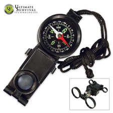 MULTI-FUNCTIONAL SURVIVAL COMPASS BINOCULARS SIGNAL MIRROR MAGNIFYING GLASS TOOL