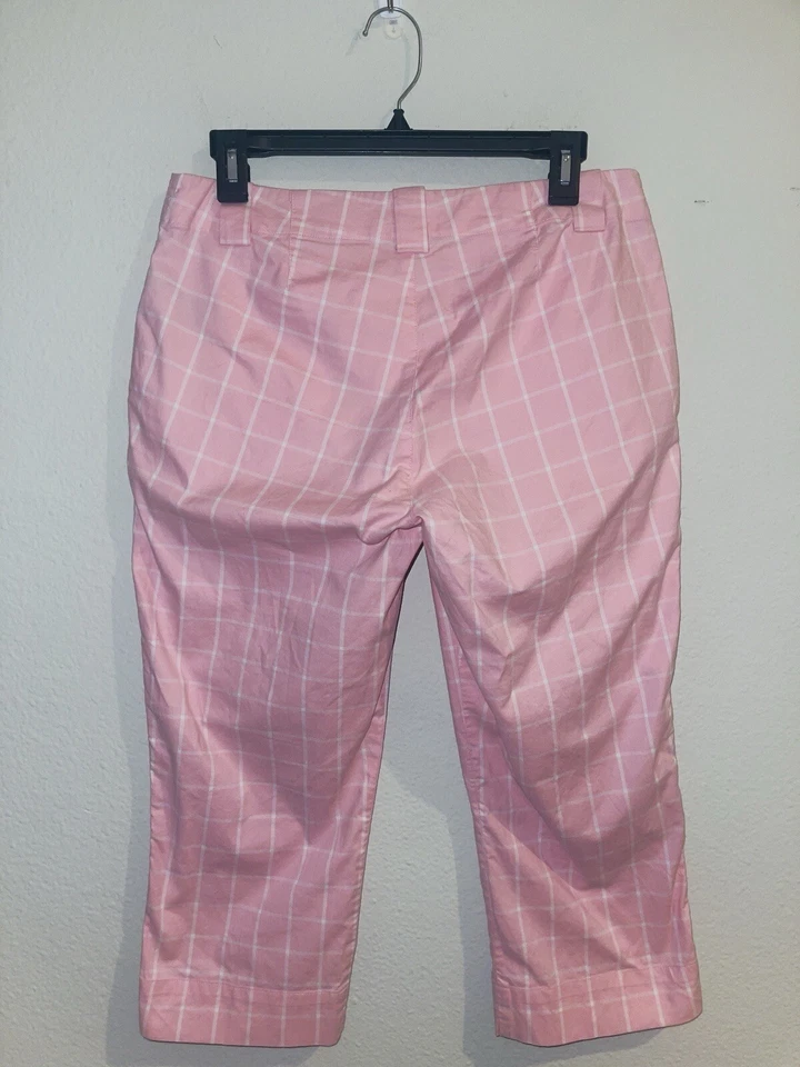 Pantalón capri Ralph Lauren etiqueta negra rosa a cuadros Foto 3 de 4