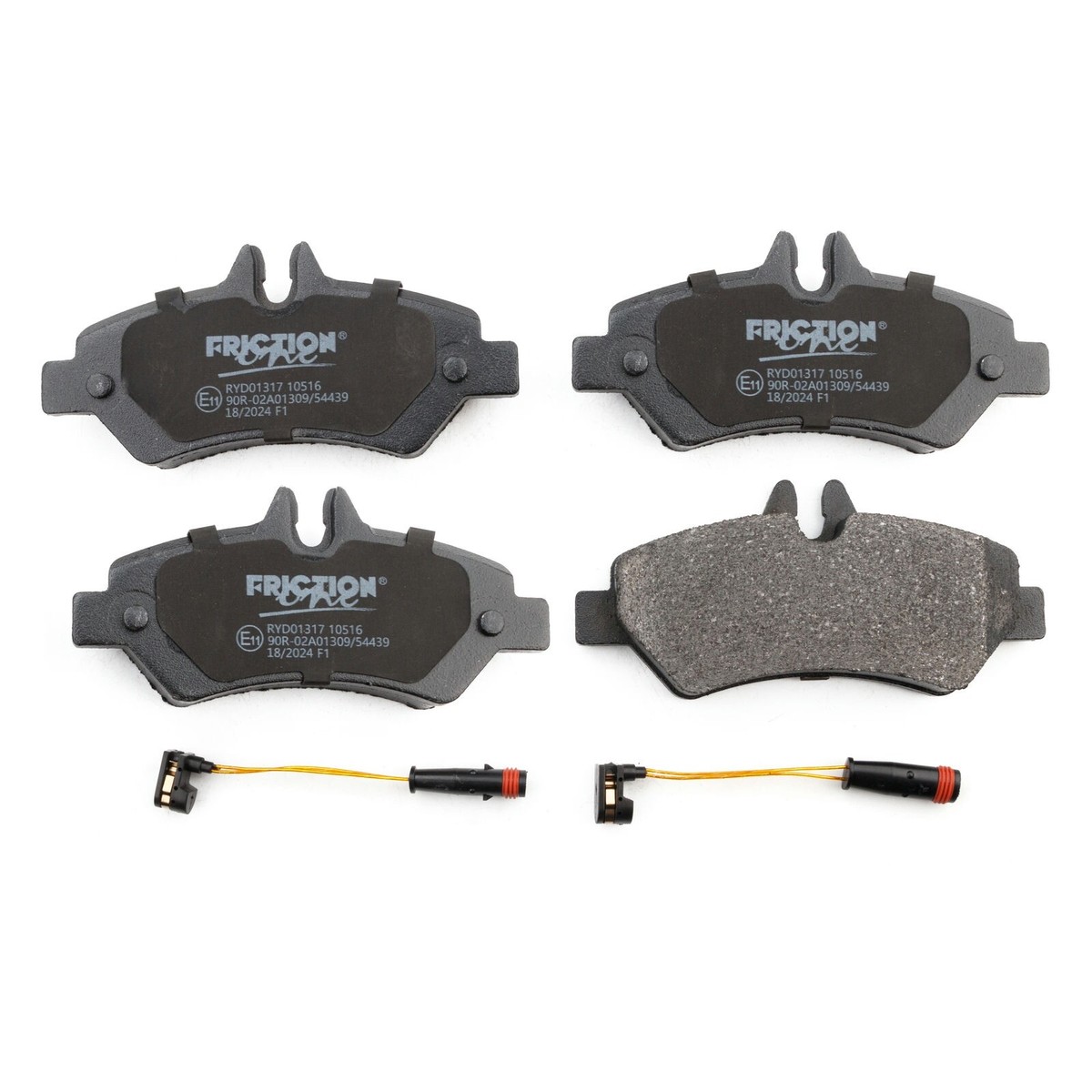 Abtex Rear Brake Pads For Mercedes-Benz Sprinter 35-T 2006-2022 - Low Dust, Quiet, High Heat Resistant, 4-Pad Set With Hardware