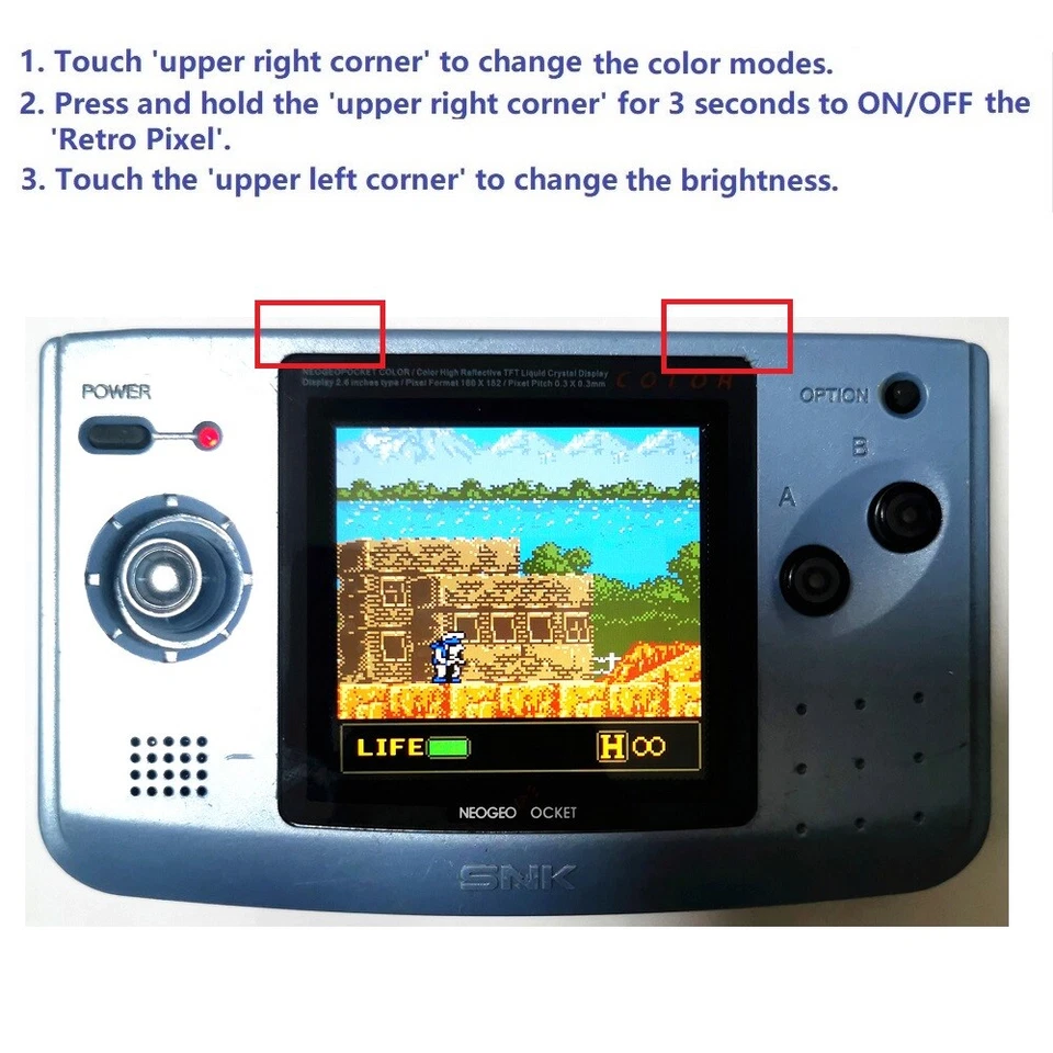 Retro Pixel IPS Backlight LCD Screen For NEO GEO Pocket Color NGPC Game Console - Image 2 of 4