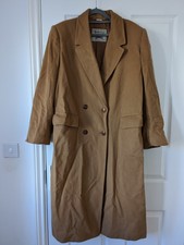 Burberry Unisex Vintage Brown Tan Wool Pea Coat Large / Xl