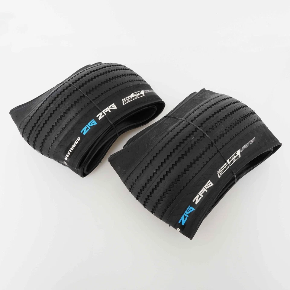 Vee Rubber 26 x 4.0 Zig Zag Tubeless Ready TLR Fat Tire Folding 1 or 2 Tyres