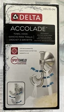 Delta VEIL35-DN Accolade Expandable Multi-Purpose Towel Hook Brushed Nickel