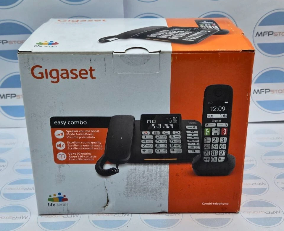 Gigaset DL780 Plus Téléphone Fixe + Sans Fil Touche Grand Noir - Photo 3/4