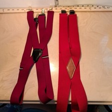 MENs Red Maroon Suspenders Made In Germany Mafro