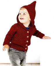 (6654) DK Knitting Pattern Baby's Textured Jacket/Hoodie Ages 3-24 months!!