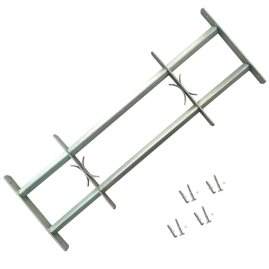 Grille de sécurité pour fenêtre de rez-de-chaussée ajustable de 100 à 150 cm en acier blanc