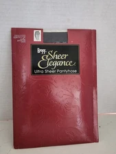 L'eggs Leggs Sheer Elegance Ultra Sheer Pantyhose Control Top Onyx Sz C