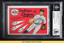 BAS 1970 Fleer Laughlin World Series Stan Coveleski 1920 BGS Authentic READ ow6