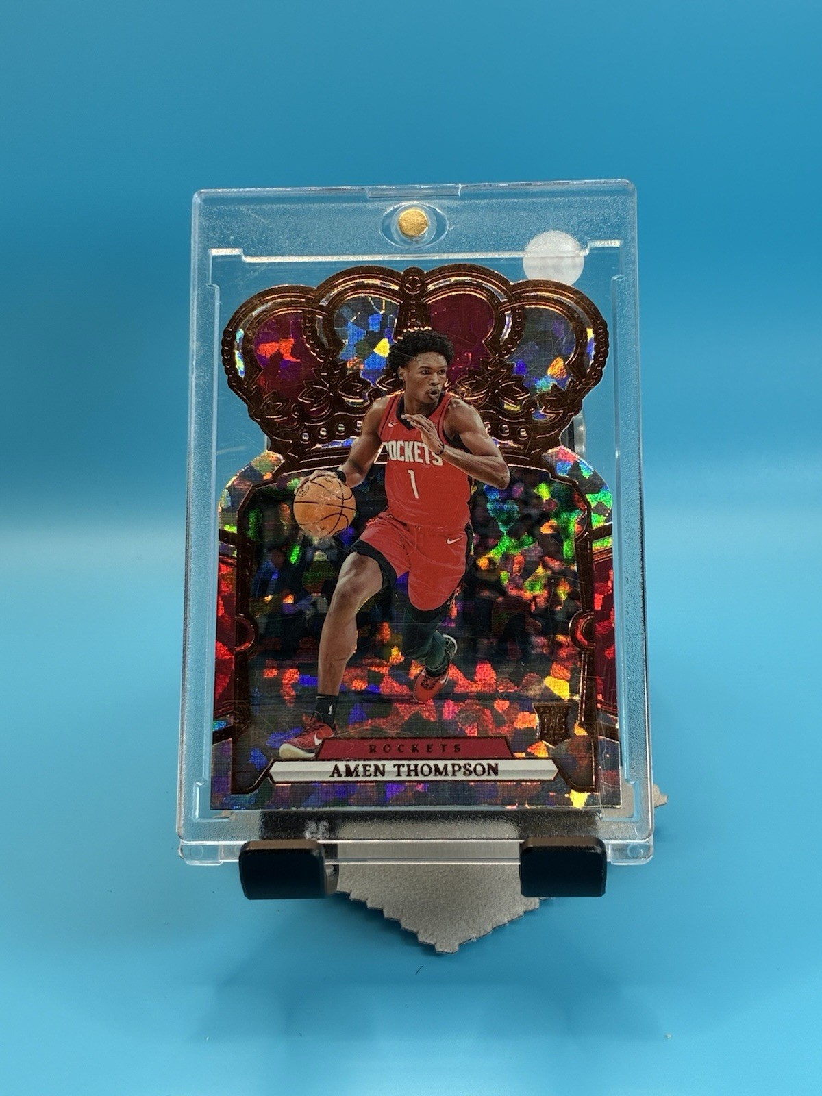 2023-24 Panini Crown Royale Amen Thompson Bronze Crystals Rookie #65 Rockets