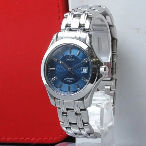 New Listing*Reserved* [N Mint] OMEGA Seamaster 120 2511.81 Blue Wave Quartz Men 36mm Watch