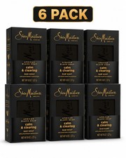 SheaMoisture African Black Soap Calm Clearing Bar Soap 8 oz 6 Pack
