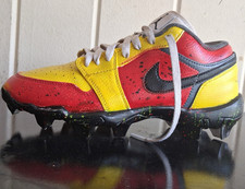 Jordan Youth Baseball Cleats Red/Yellow/Black Colorway Athletic Shoes