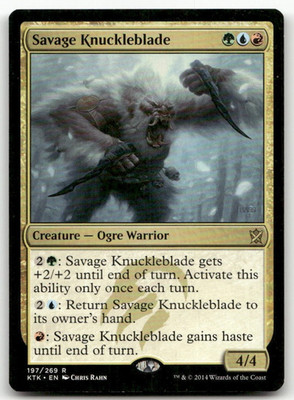 FOIL Savage Knuckleblade #197 Khans of Tarkir KTK Magic MTG