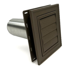 Mid America 8" x 7" Vinyl Master Dryer Exhaust Vent Cover 385 Espresso w/ Tube