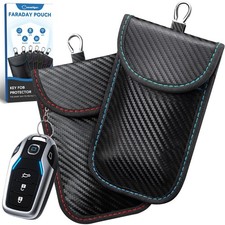 Faraday Key Fob Protector, Faraday Bags for Car Keys S Red and Blue