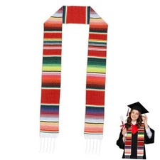 Mexican Graduation Sash Graduation Stole with Tassel Grad Sash Class of Red