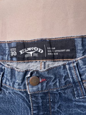 Elwood OG Jeans Mens Size 30 Straight Leg Blue Denim Vintage Wash 