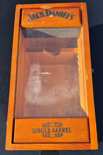 Jack Daniels Single Barrel Collectable Wooden Presentation Box in fair condition