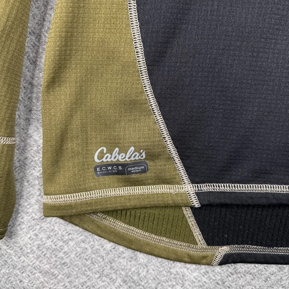 Camisa Cabelas Para Hombre Grande L Negra ECWCS Capa Base Polartec Peso Medio Foto 2 de 4