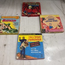 Four Vintage 8mm Movies Batman, Frankenstein, The Spider, Three Little Pigs