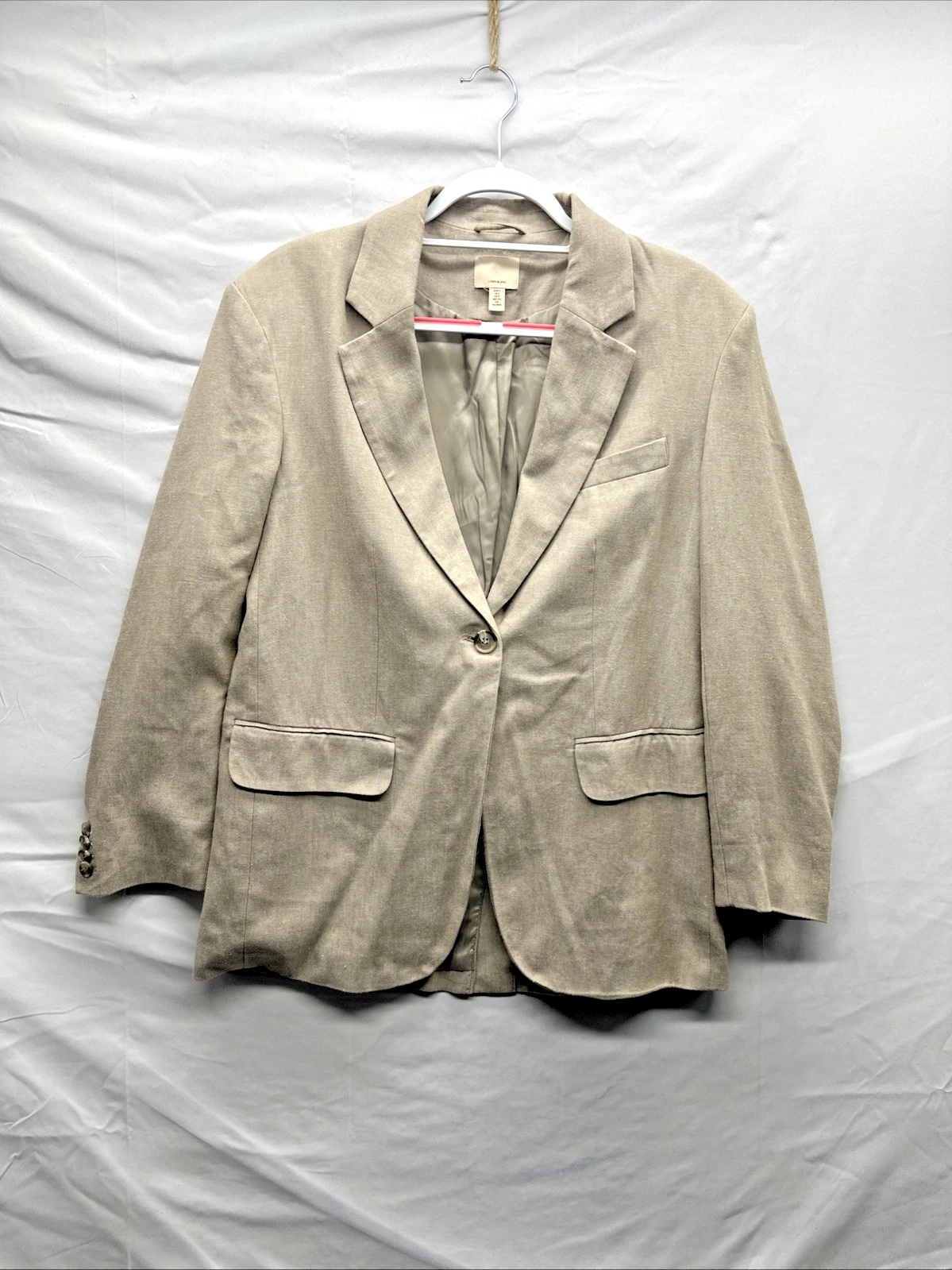 H&M Men Beige Linen Blend Blazer Jacket Size S Single Breasted Chest 34-36 in
Opens in a new window
