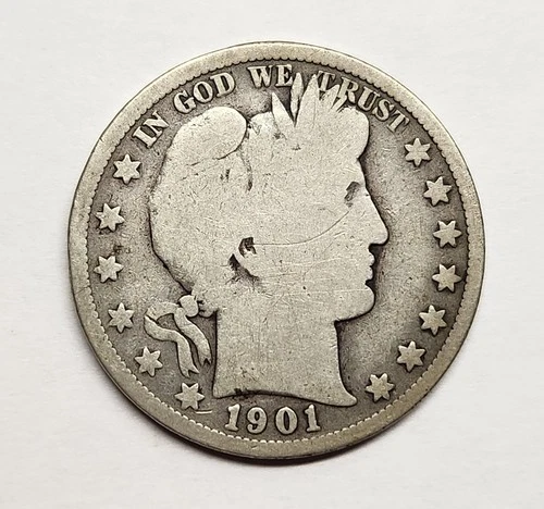 1901-S Barber Half Dollar – G/VG