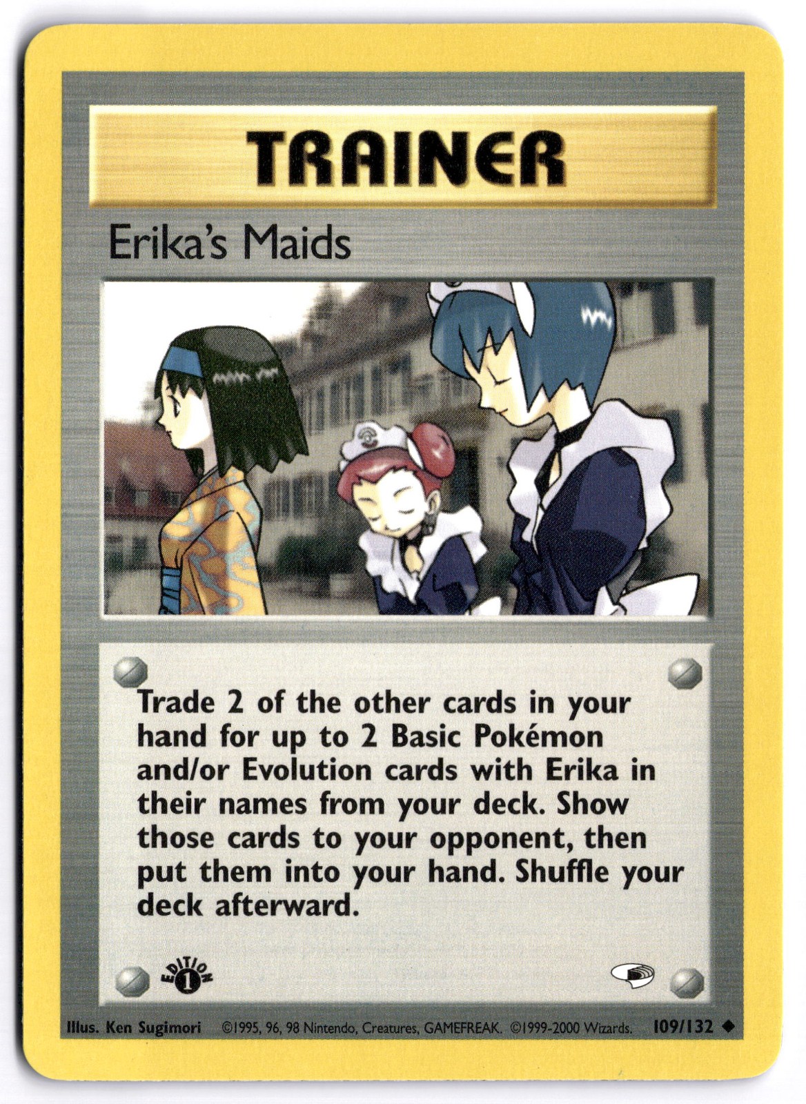 Pokémon 1st Edition Erika's Maids Uncommon Gym Heroes 109/132 NM