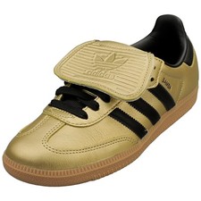 adidas Samba Lt Womens Fashion Sneakers in Gold Black - 5.5 US