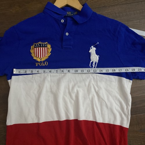 Polo Ralph Lauren Shirt Mens Large Blue Big Pony Crest Polo #3 Short Sleeve - Picture 5 of 5