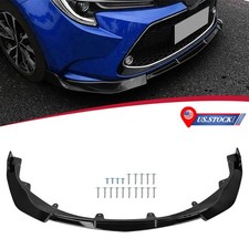 For Toyota Corolla Sedan Le 2020 Front Bumper Splitter Lip Spoiler Glossy Black For Toyota Corolla Sedan Le 2020 Front Bumper Splitter Lip Spoiler Glossy Black