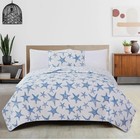 NEW Great Bay Home Trnidad Blue Seashell Nautical Coastal Quilt Full Queen Set