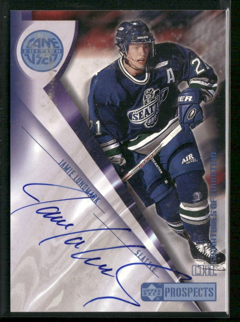 2001-02 Upper Deck CHL Prospects Game Used Edition Jamie Lundmark #R-JL Auto