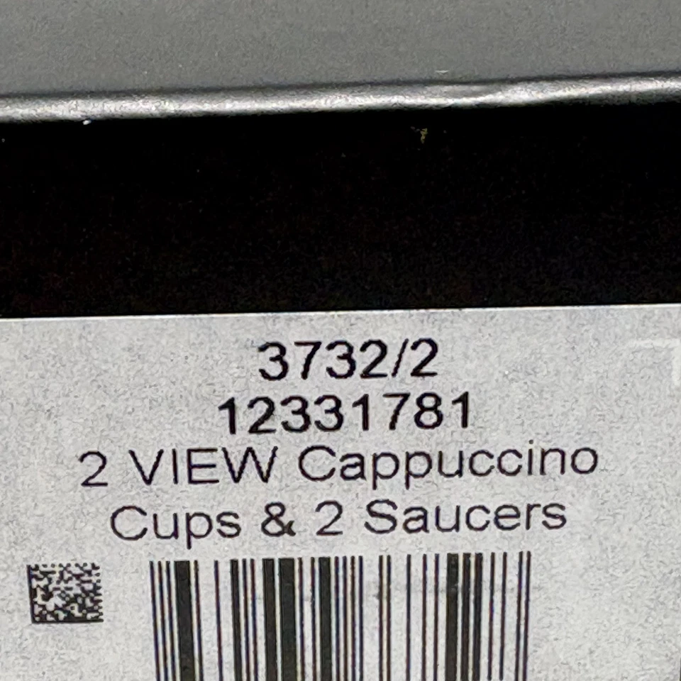 Juego de café capuchino NESPRESSO View de 2 tazas de vidrio + 2 platillos de metal abiertos Foto 4 de 4