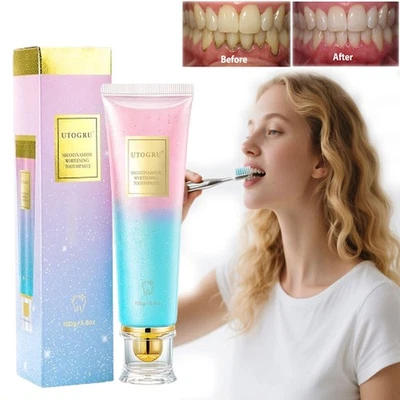 UTOGRU Niacinamide Whitening Toothpaste,Natural Niacinamide Toothpaste,Teeth Whitening