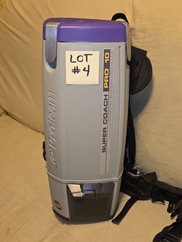 ProTeam Super Coach Pro 10 Backpack Vacuum Cleaner LOT #4  slightly used