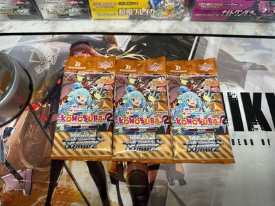 Weiss Schwarz Konosuba 2 God s Blessing Re:Edit 3 Booster Packs English Sealed
