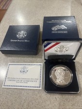 2009 P Abraham Lincoln Commemorative Silver Dollar Coin Uncirculated with COA