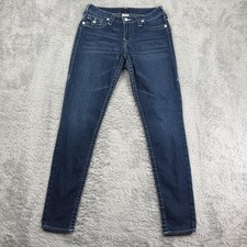 True Religion Jeans Womens 28 Blue Skinny Dark Wash Stretch Denim Legging Style