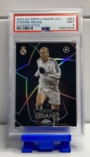 2023-24 Topps Chrome UCC Zinedine Zidane Shadow Etch #BE-9 Real Madrid PSA 9