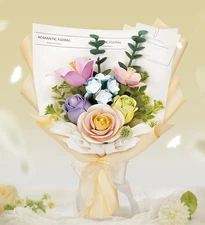 ROKR DIY 3D Puzzle Flower Bouquet Toys Gifts for Birthday Wedding Anniversary