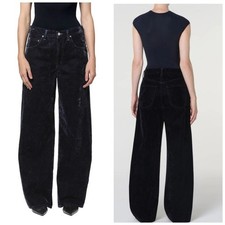 Agolde Low Curve Jean Velvet Blue Size 26 Wide Leg