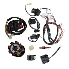 Electric Wiring Harness Wire Loom CDI Stator Kit Set for ATV Quad 150/200/250...