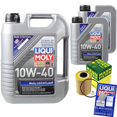 LIQUI MOLY, MANN-FILTER INSPEKTIONSKIT FILTER LIQUI MOLY ÖL 7L 10W-40 für BMW 3er Cabriolet E36 320i