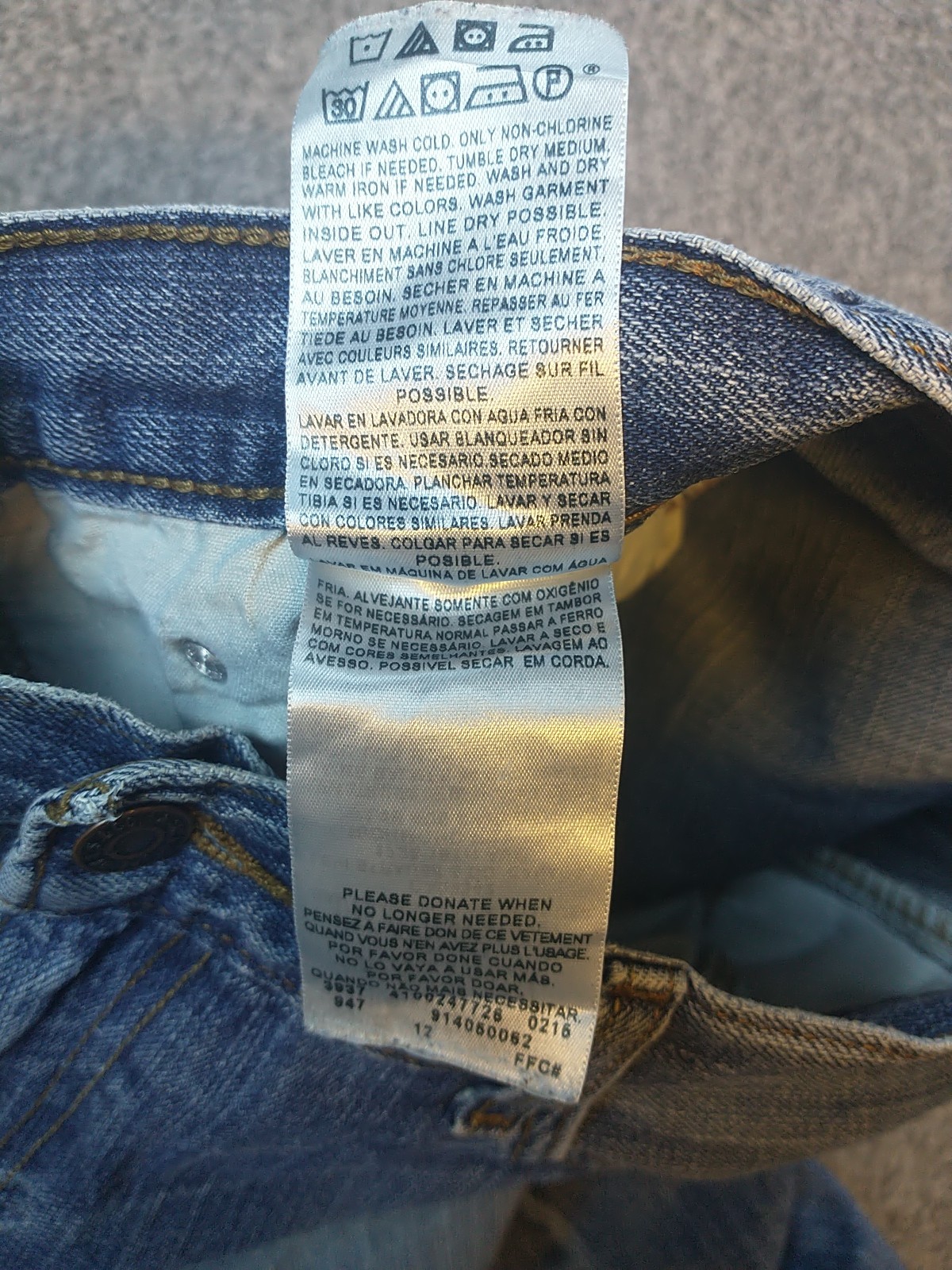 Signature by Levi Strauss & Co Men's Jeans 36x27 Regular Straight Fit Denim Work