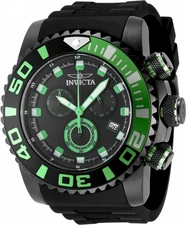 Invicta Sea Hunter Chronograph GMT Quartz Black Dial Men's Watch 48985