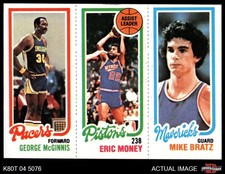 1980 Topps George McGinnis / Eric Money / Mike Bratz 121 / 83 / 65 8 - NM/MT